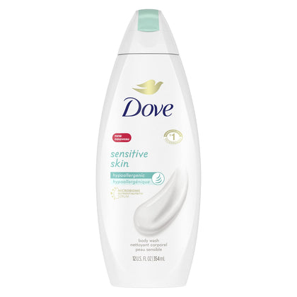 Dove Sensitive Skin Body Wash 12 oz front view