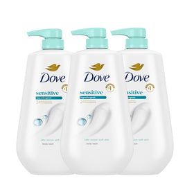 Dove Sensitive Skin Body Wash 30.6 oz pump front view