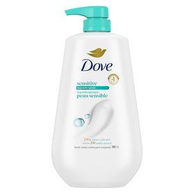 Dove Sensitive Skin Body Wash 34 fl oz pack of 3 front view