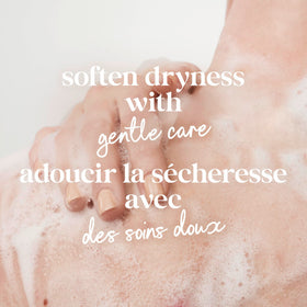 Dove Sensitive Skin Body Wash bottle made from recycled materials