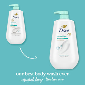 Dove Sensitive Skin Body Wash creamy texture close-up