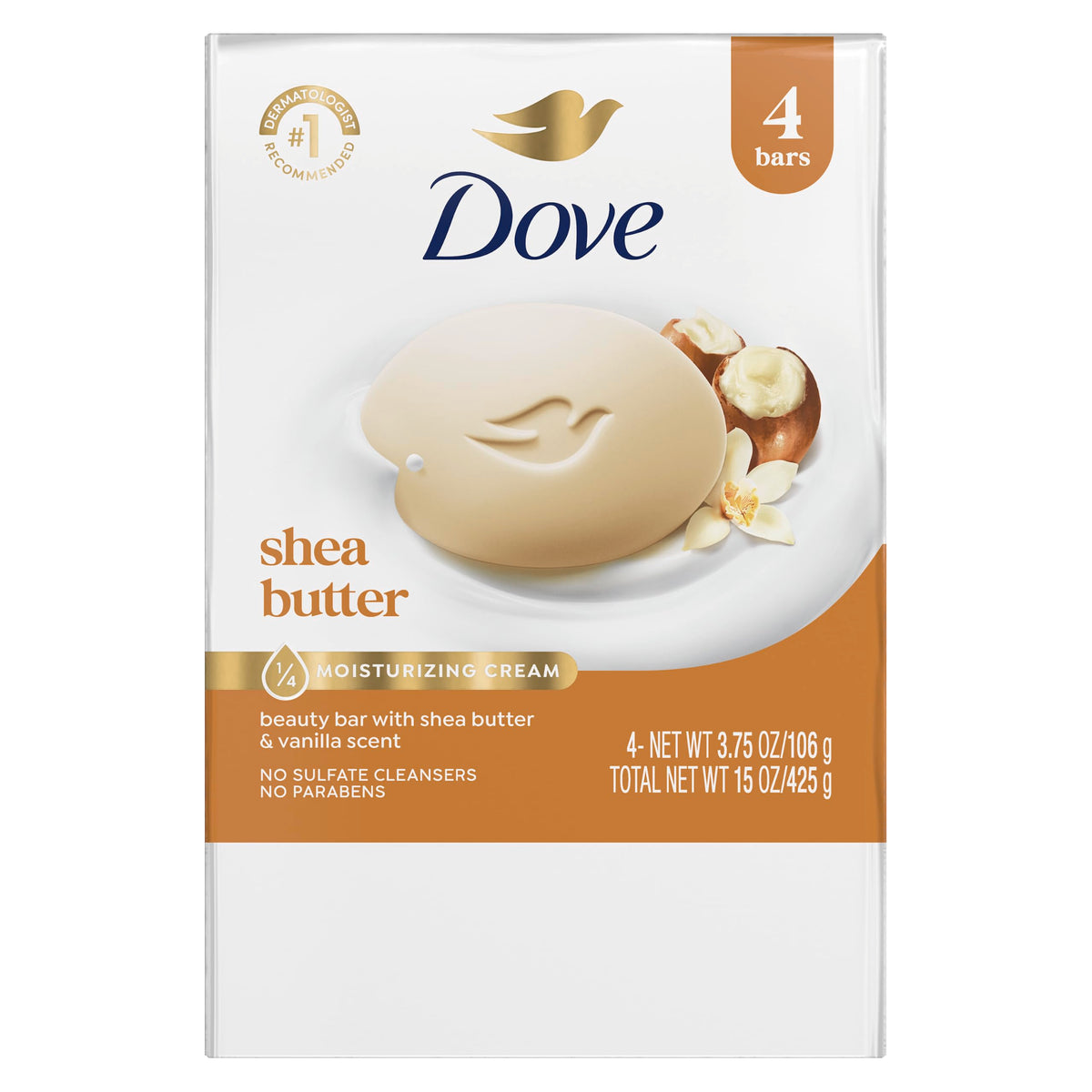 Dove Shea Butter Beauty Bar packaging
