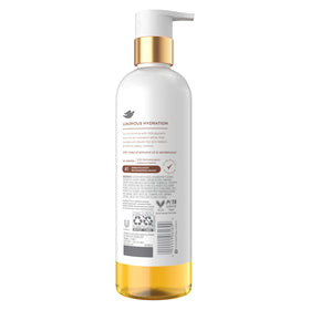 Dove Soothing Oil Body Wash bottle side view