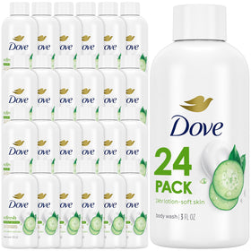 Dove Travel Body Wash 24-Pack Cucumber & Green Tea front view