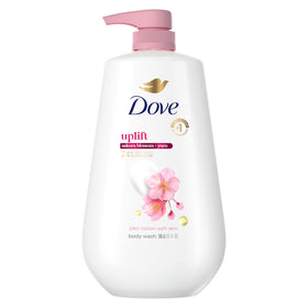 Dove Uplift Body Wash 30.6 oz front view with floral design