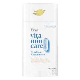 Dove VitaminCare+ Deodorant Stick Fresh Linen & Sea Mineral front view