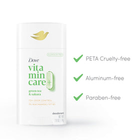 Dove VitaminCare+ Green Tea & Sakura Deodorant Stick side view