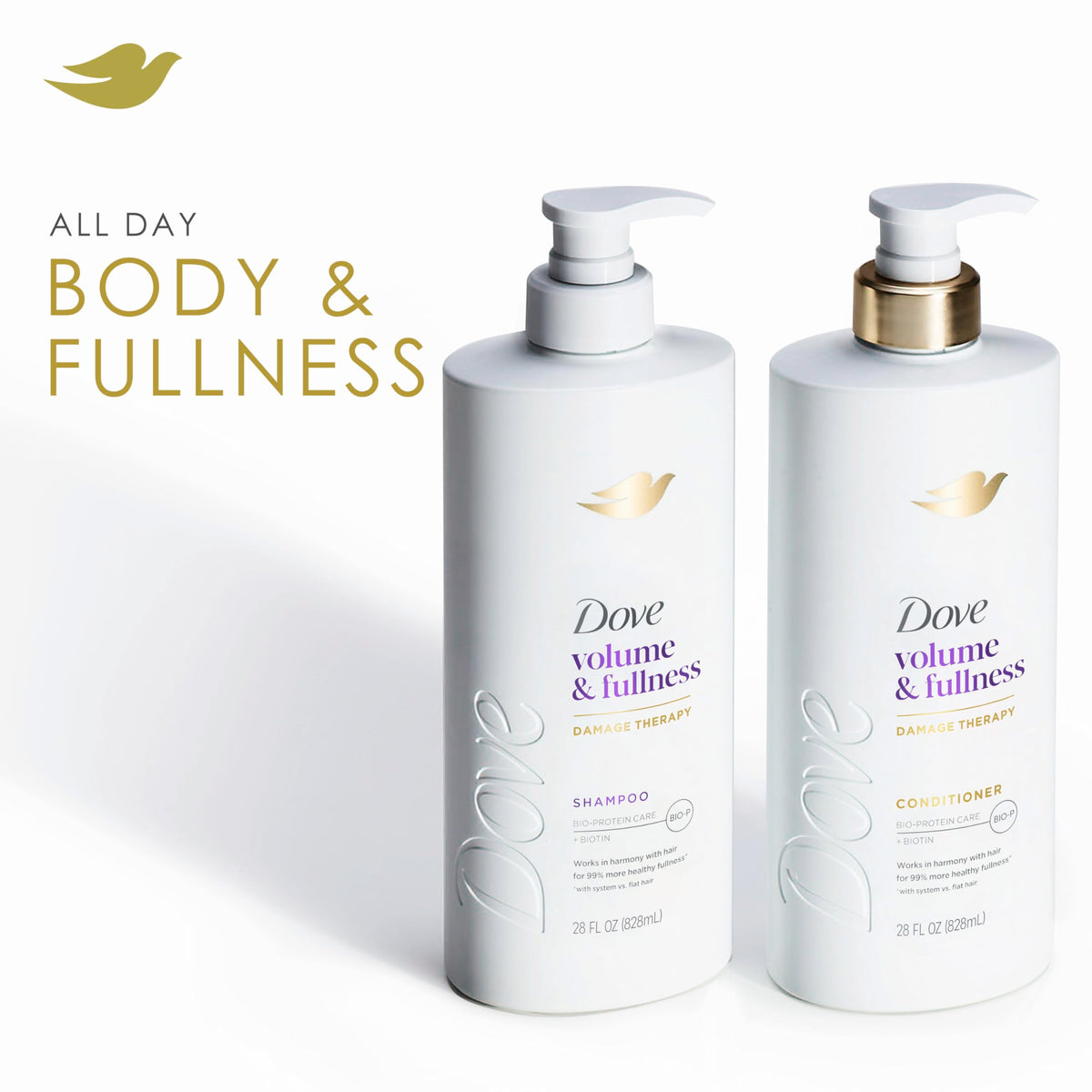 Dove Volume & Fullness Conditioner 28oz back view