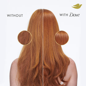 Dove Volume & Fullness Conditioner 28oz in bathroom setting