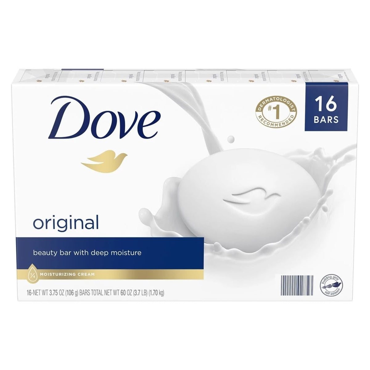 Dove White Beauty Bar 4oz Twin Pack front view