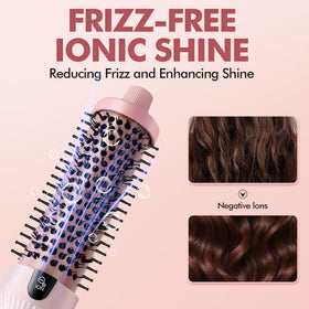 DOVZA Blowout support Thermal Brush in use on long hair