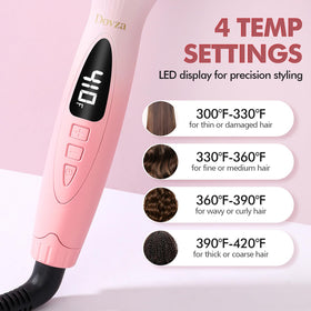 DOVZA Blowout support Thermal Brush with heat settings displayed