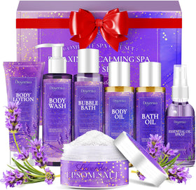DOYEEWO Lavender Spa Gift Set 7-piece collection front view