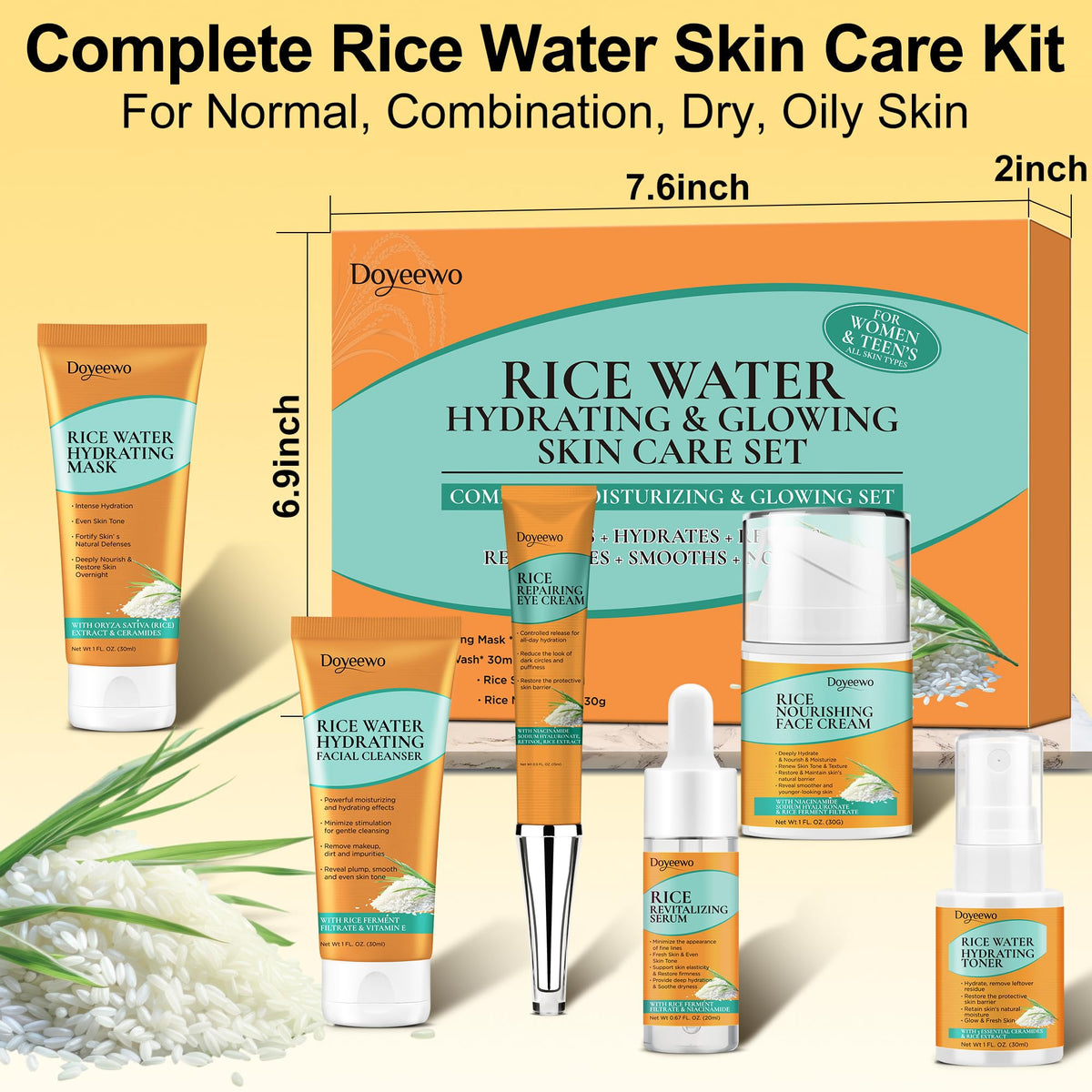 DOYEEWO Skin Care Set packaging and contents display