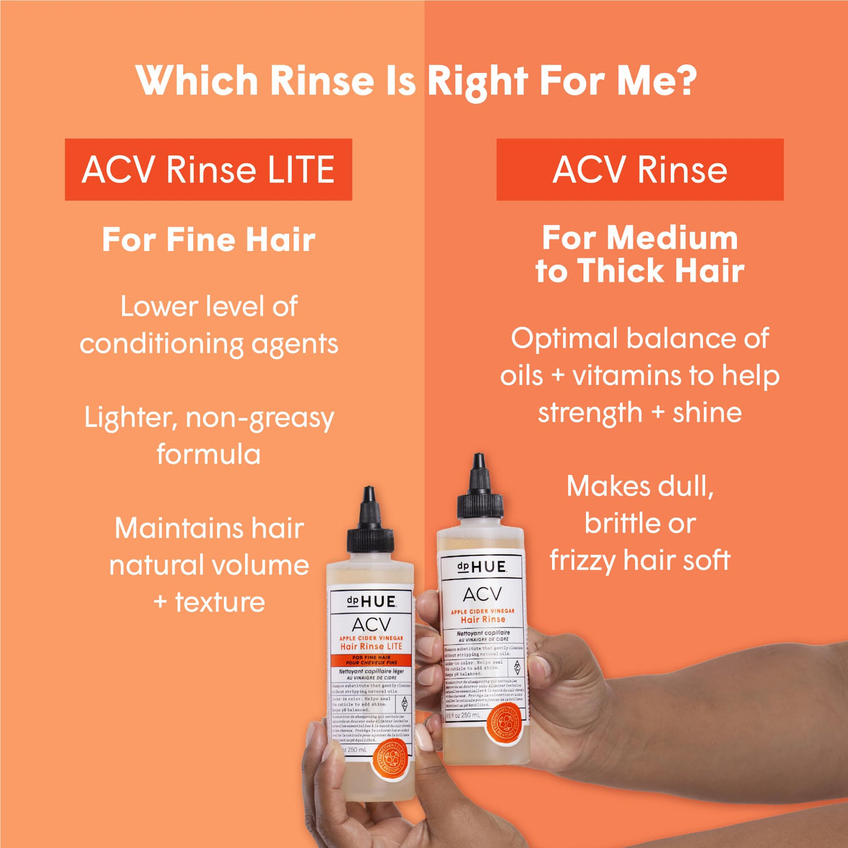 dpHUE Apple Cider Vinegar Hair Rinse Lite 20 oz with Lavender Extract