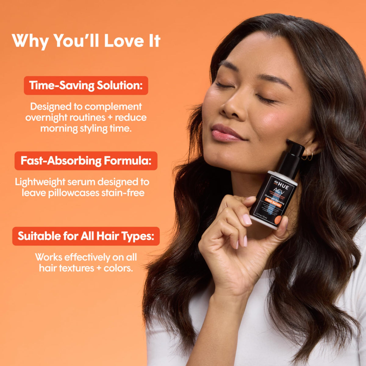 dpHUE Apple Cider Vinegar Overnight Serum in bathroom setting
