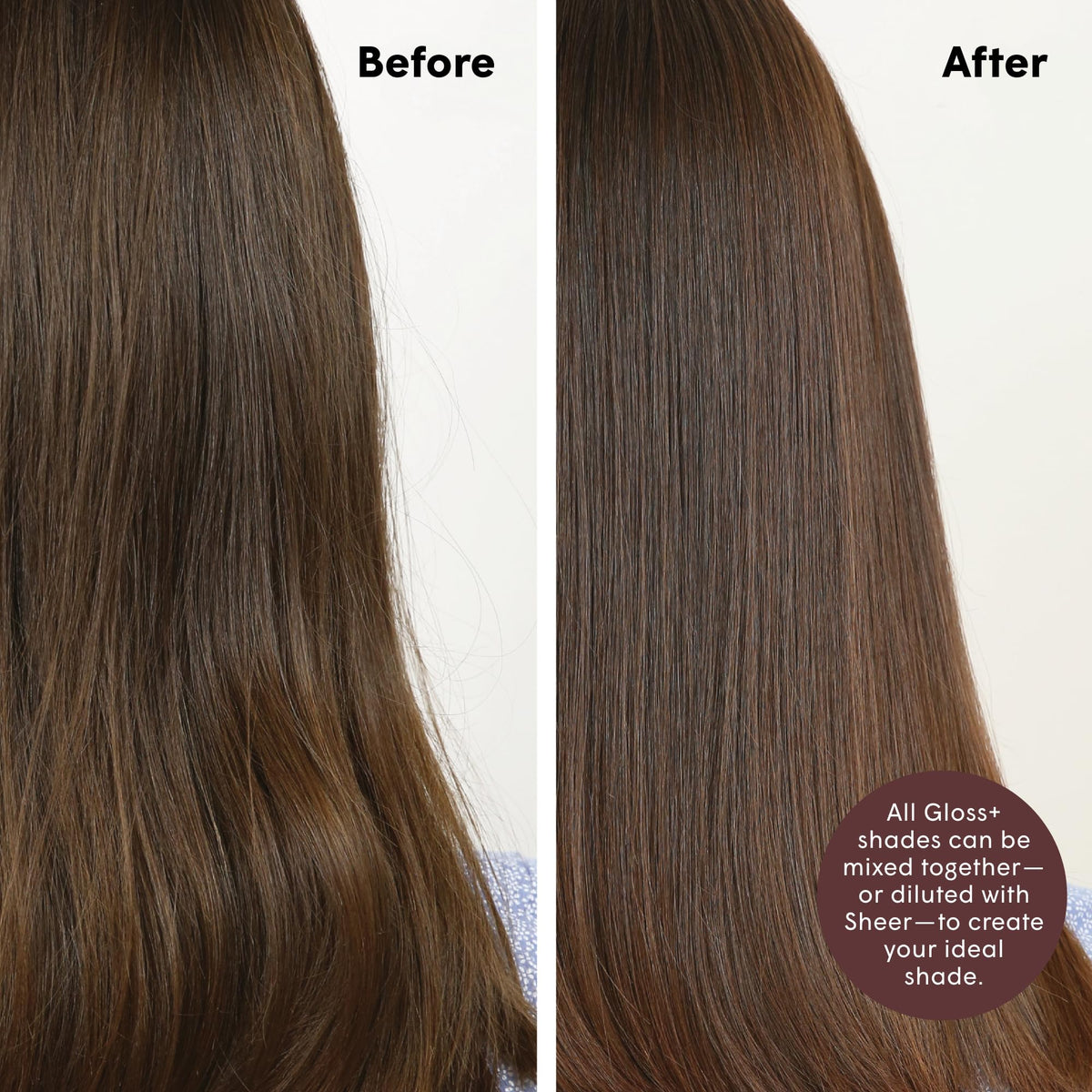 dpHUE Gloss+ Auburn Colour Glaze on clean damp hair