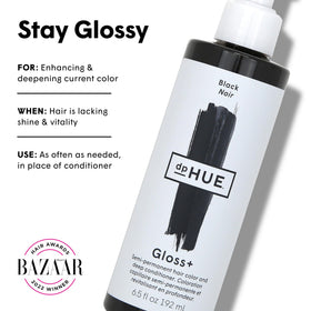 dpHUE Gloss+ Black Colour Glaze 6.5 fl oz back view