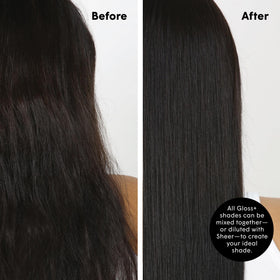 dpHUE Gloss+ Black Colour Glaze application on hair