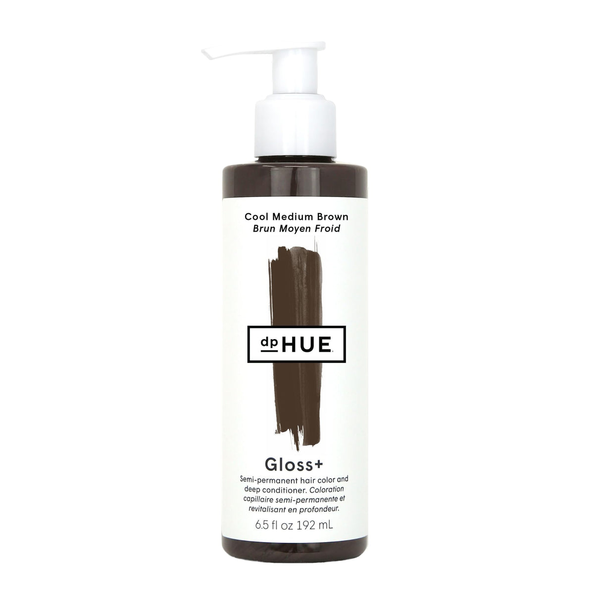 dpHUE Gloss+ Cool Medium Brown 6.5 fl oz front view