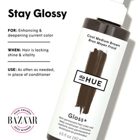 dpHUE Gloss+ Cool Medium Brown 6.5 fl oz packaging