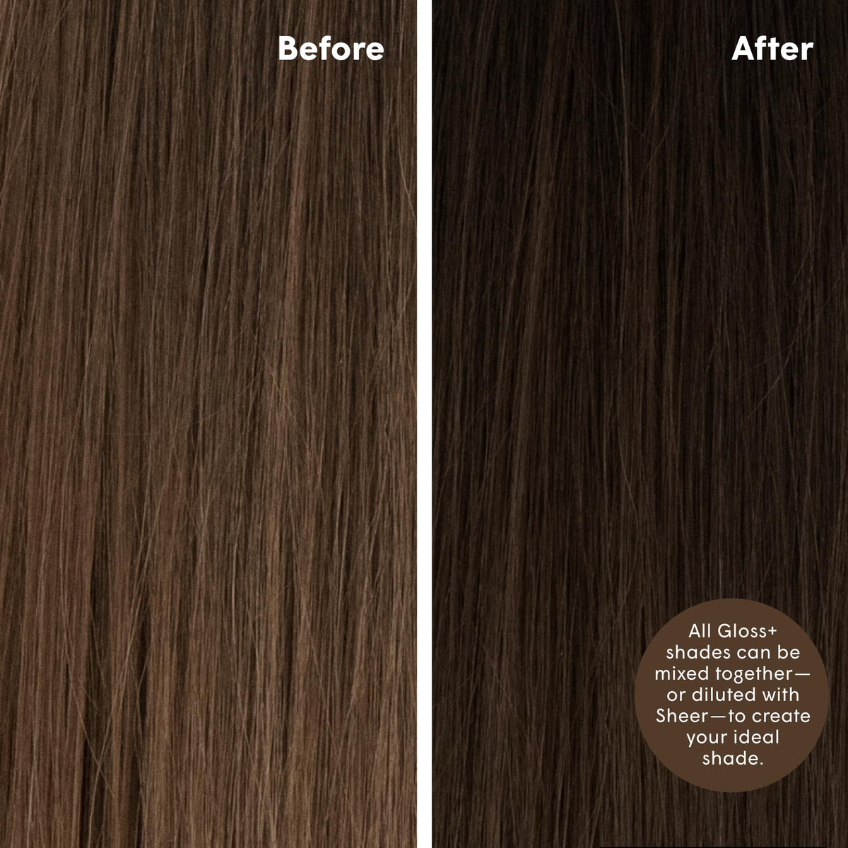 dpHUE Gloss+ Cool Medium Brown texture close-up