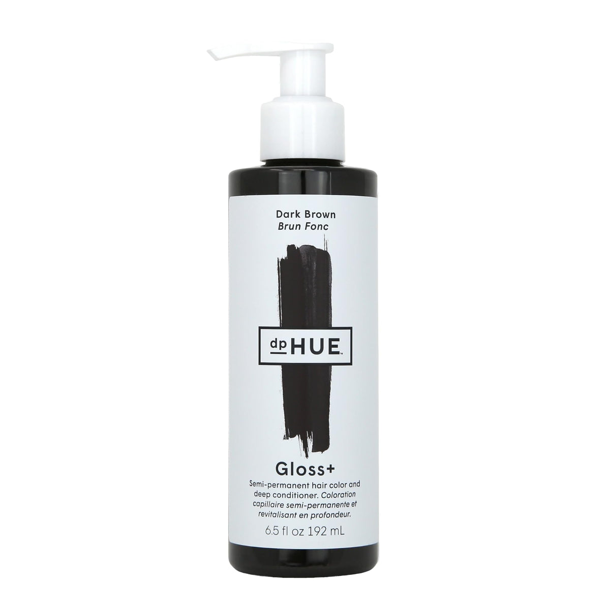 dpHUE Gloss+ Dark Brown 6.5 fl oz front view