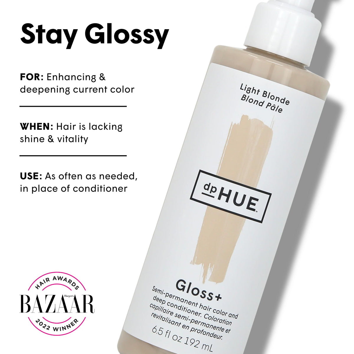 dpHUE Gloss+ Light Blonde Colour Glaze 6.5 fl oz back view