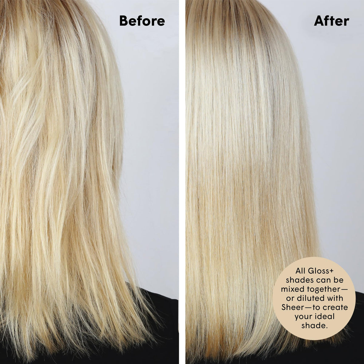 dpHUE Gloss+ Light Blonde Colour Glaze application on hair