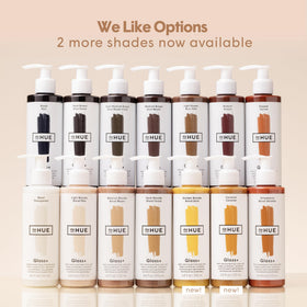 dpHUE Gloss+ Medium Brown 6.5 fl oz in use on hair