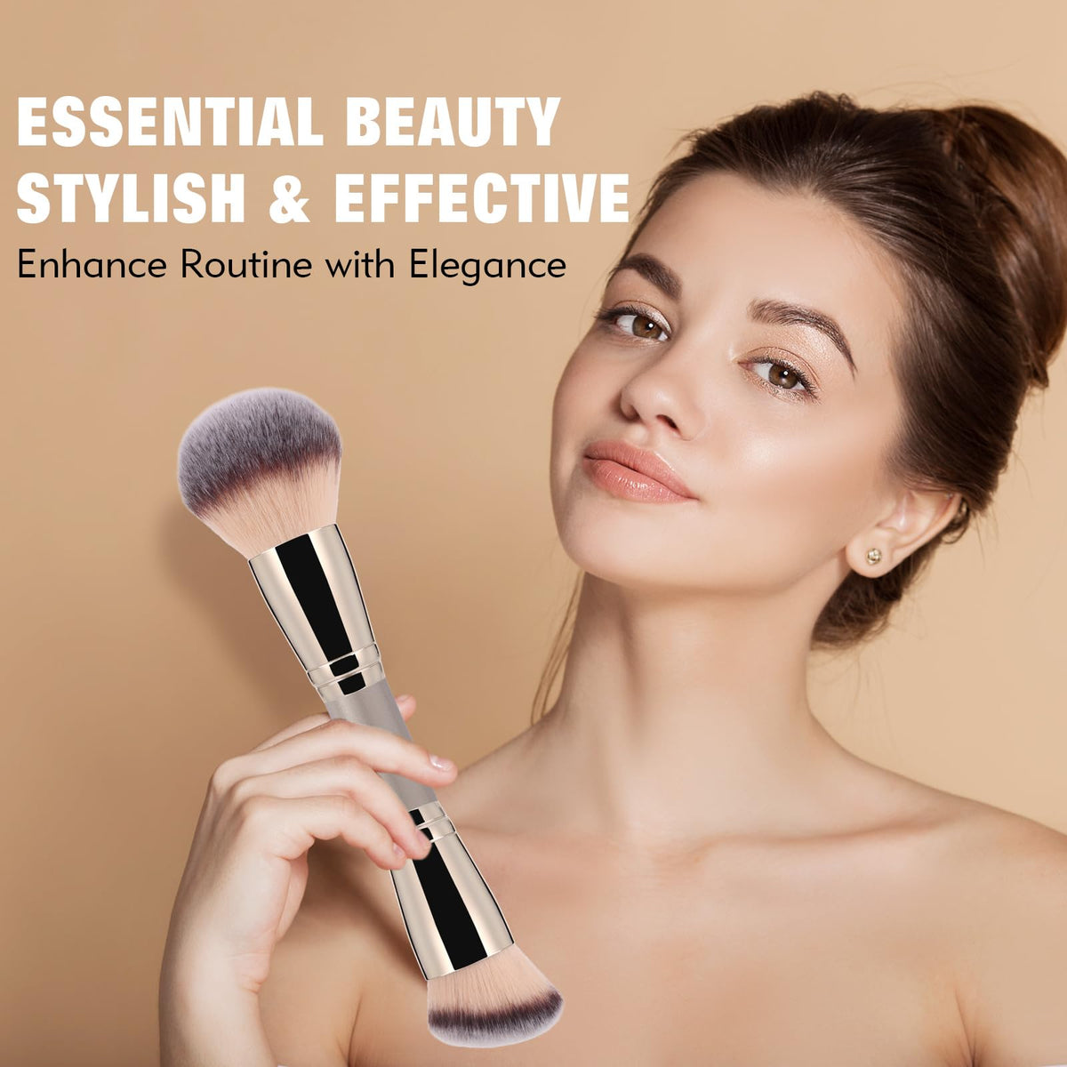dpolla dual-ended makeup brush angled end close-up