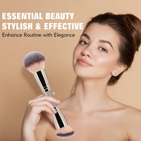 dpolla dual-ended makeup brush angled end close-up