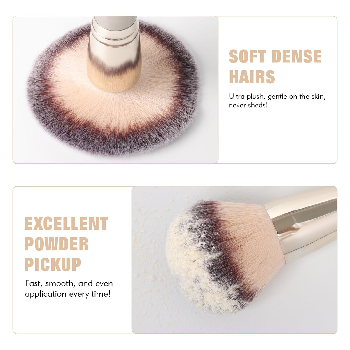 dpolla dual-ended makeup brush in a makeup kit
