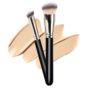 dpolla Pro Foundation Brush front view with soft bristles