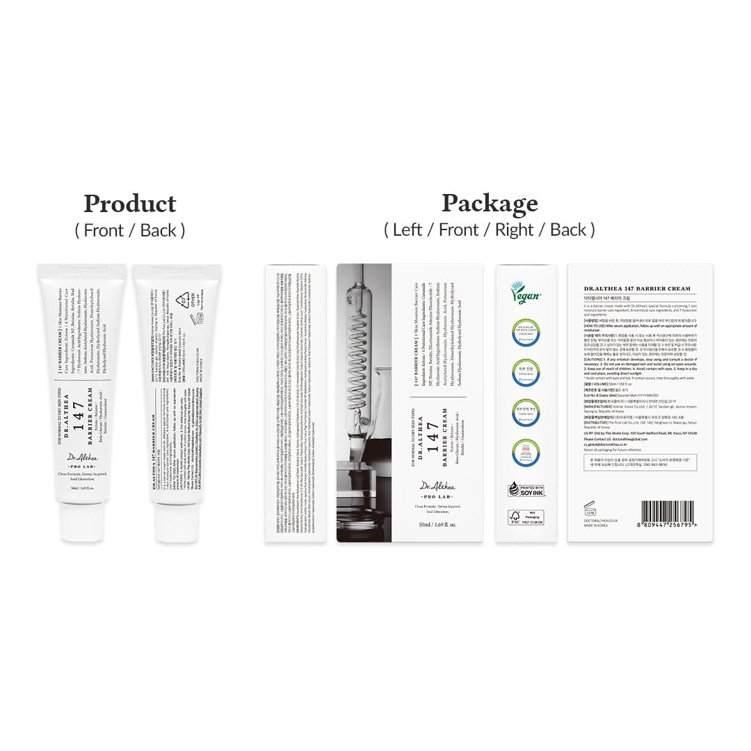 Dr.Althea 147 Barrier Cream with other skincare products