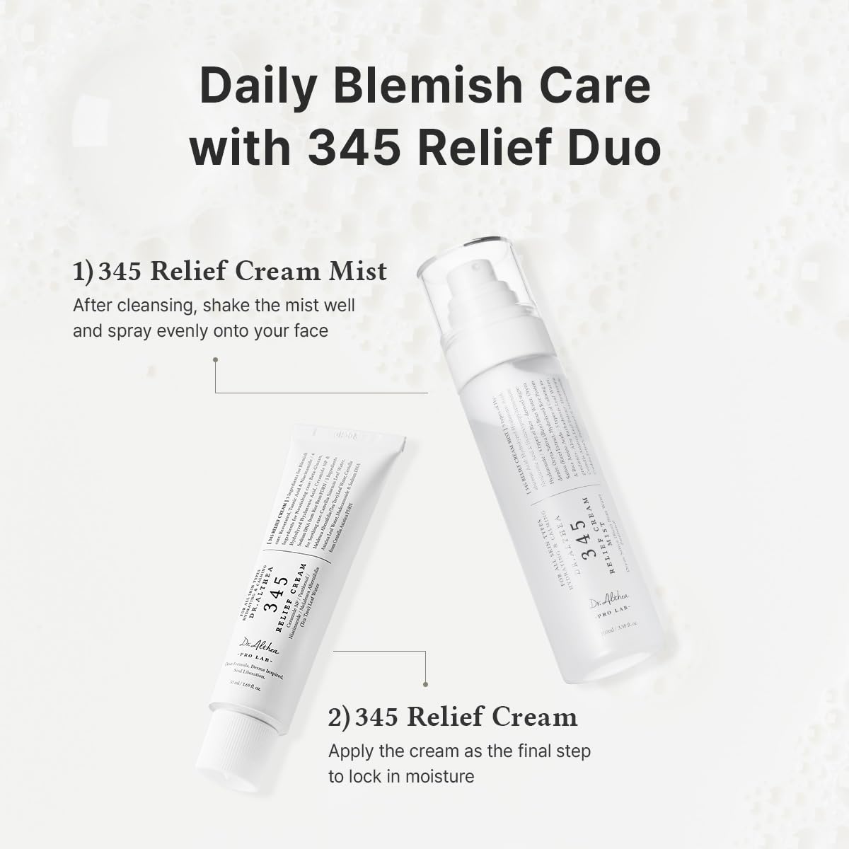 Dr.Althea 345 Relief Cream Mist in use outdoors