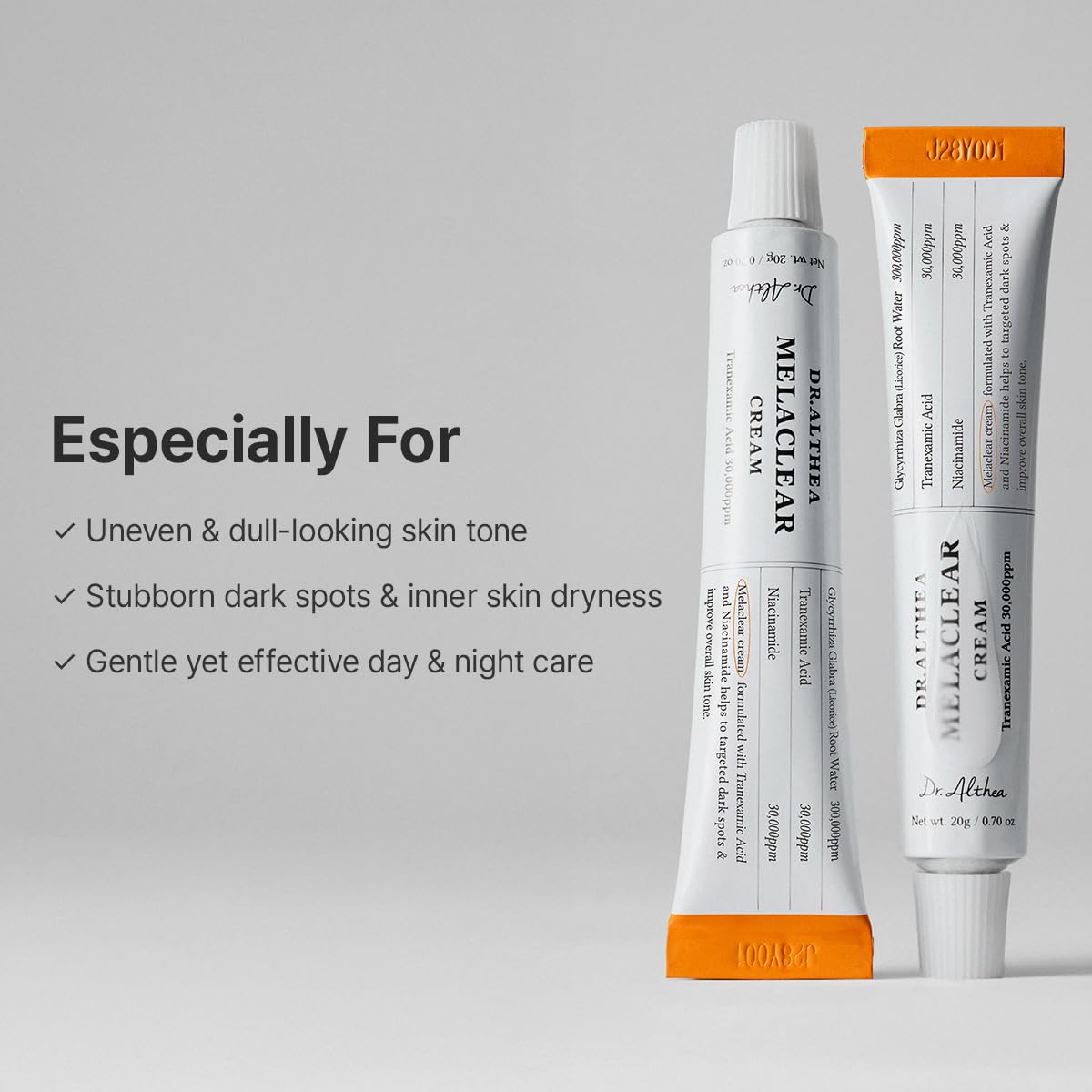 Dr.Althea Melaclear Cream application on skin