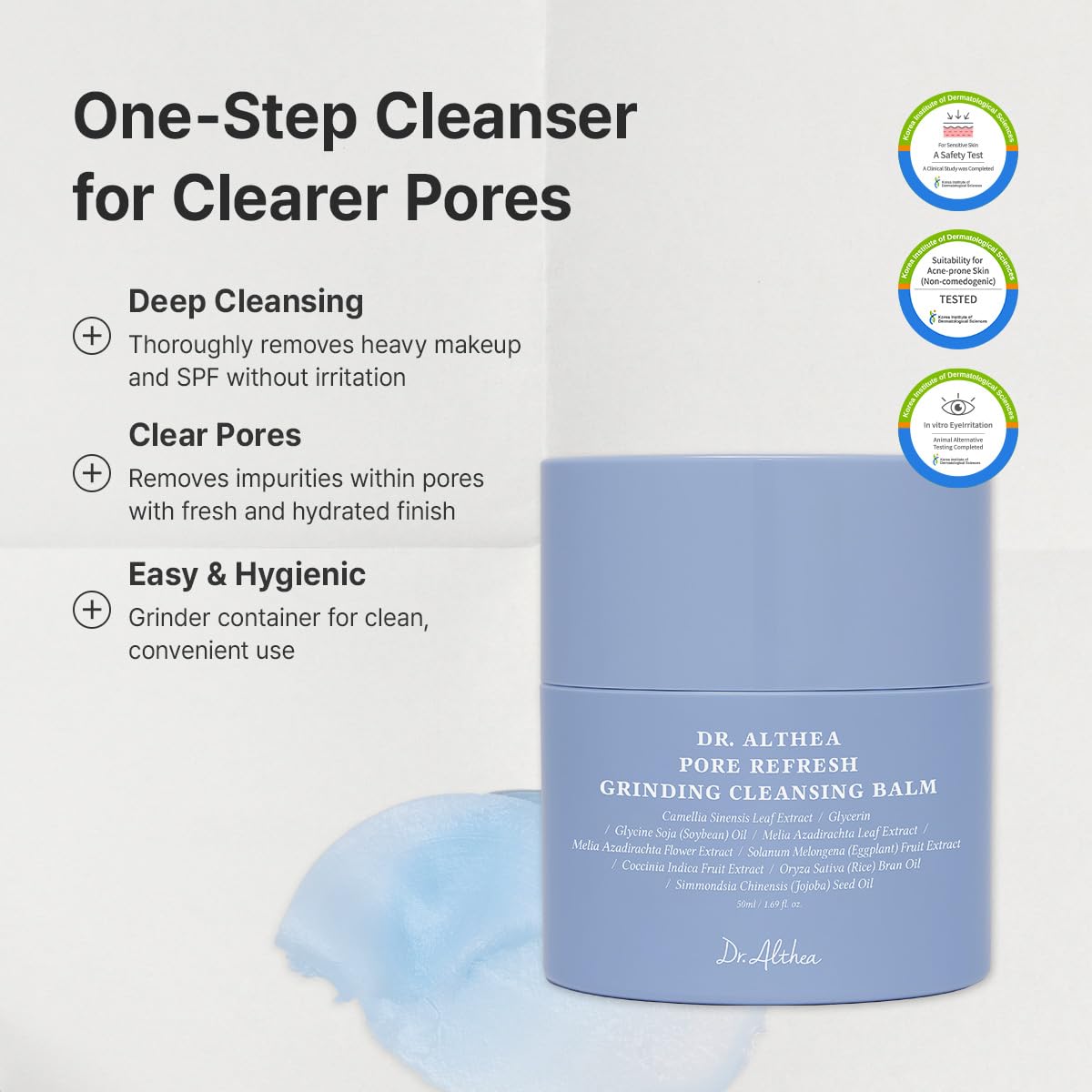 Dr.Althea Pore Refresh Cleansing Balm application on hand