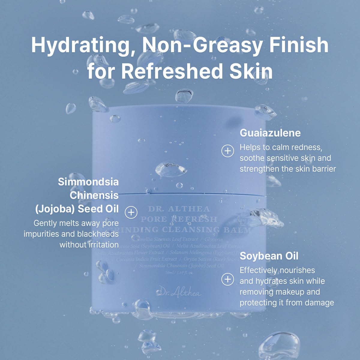 Dr.Althea Pore Refresh Cleansing Balm with green tea extract ingredients