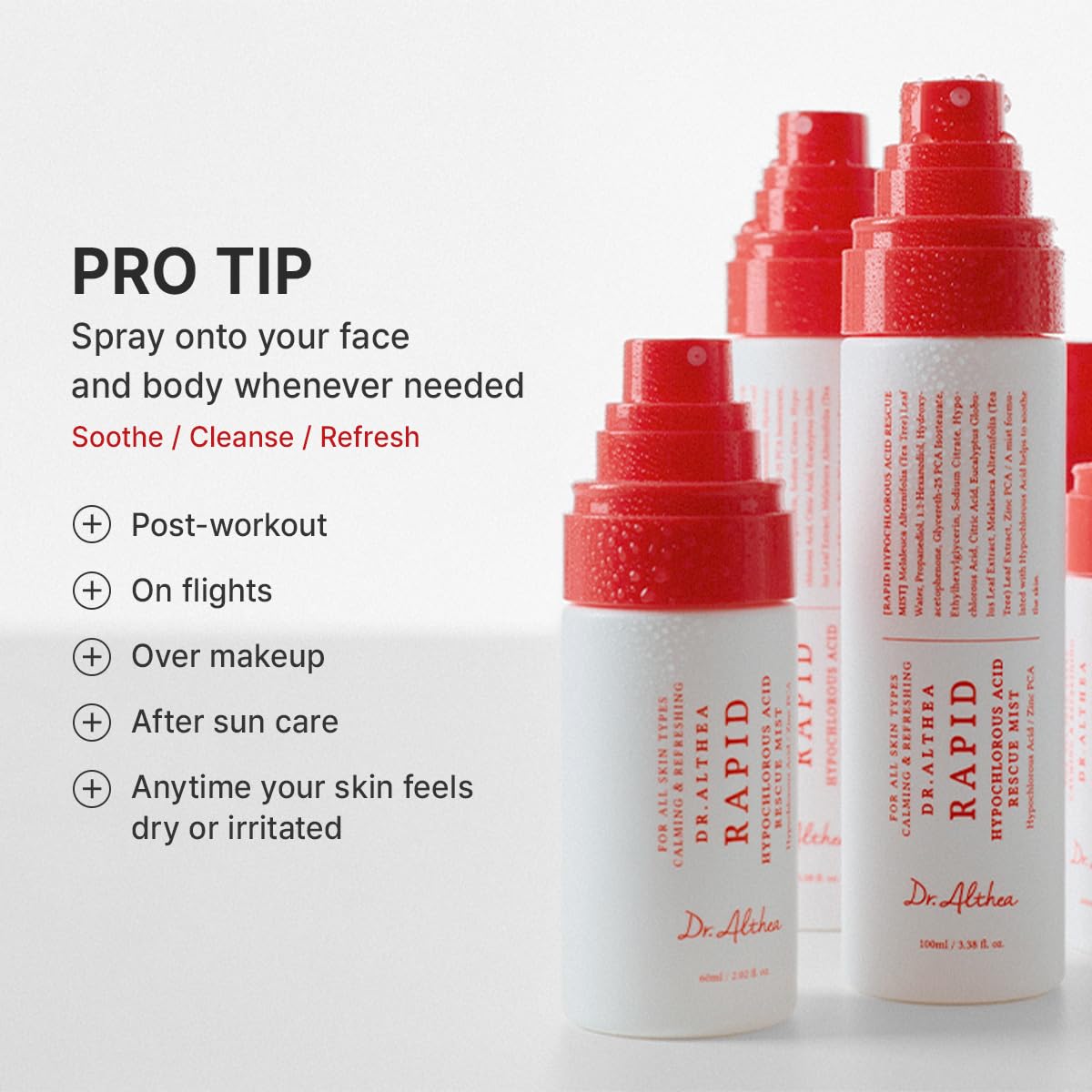 Dr.Althea Rapid Hypochlorous Acid Rescue Mist close-up of nozzle