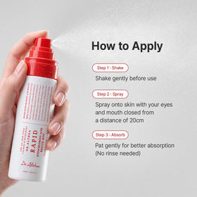 Dr.Althea Rapid Hypochlorous Acid Rescue Mist with other skincare products
