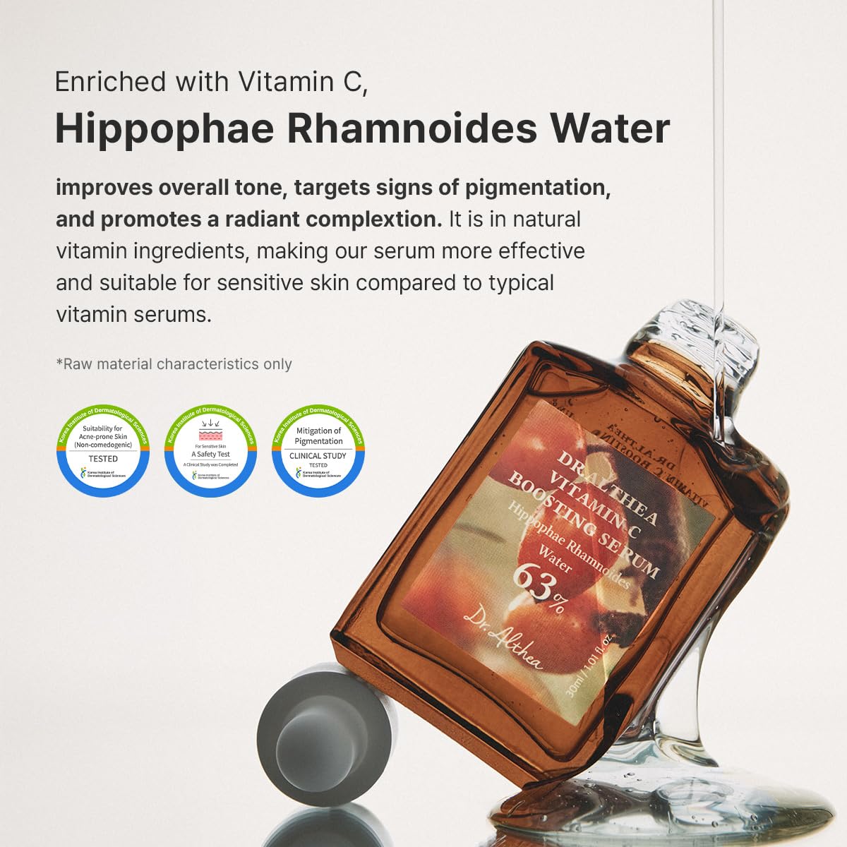 Dr.Althea Vitamin C support Serum bottle side view