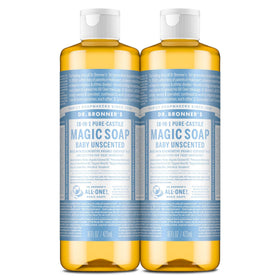 Dr. Bronner's Baby Unscented Pure-Castile Liquid Soap 16 oz front view