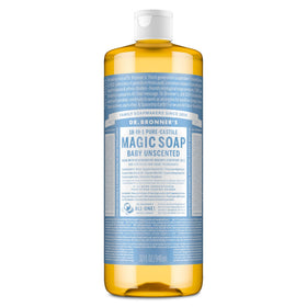 Dr. Bronner's Baby Unscented Pure-Castile Liquid Soap 32 oz front view