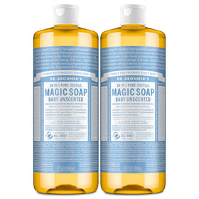Dr. Bronner's Baby Unscented Pure-Castile Liquid Soap 32 oz front view