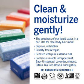 Dr. Bronner's Citrus bar soap close-up