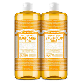 Dr. Bronner's Citrus Pure-Castile Liquid Soap 32 oz front view