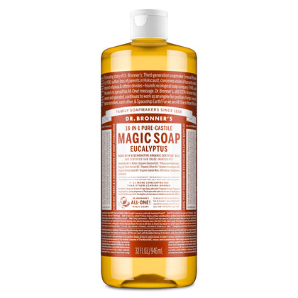 Dr. Bronner's Eucalyptus Pure-Castile Liquid Soap 32 oz front view
