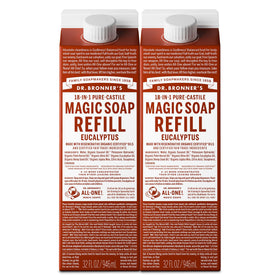 Dr. Bronner's Eucalyptus Pure-Castile Liquid Soap refill 32oz front view
