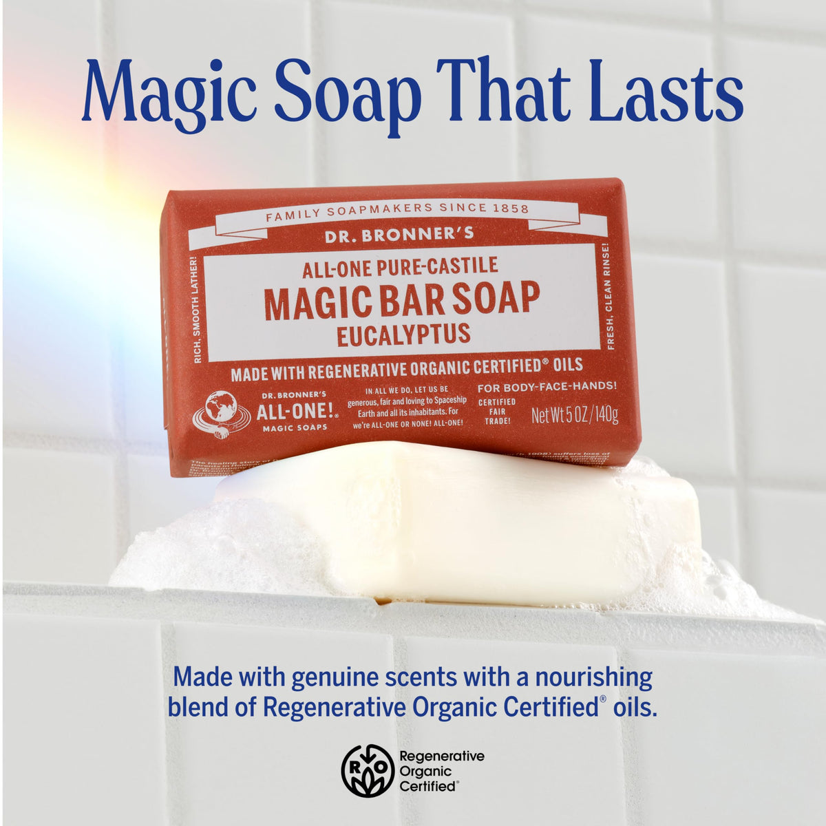 Dr. Bronner's Eucalyptus soap bar packaging